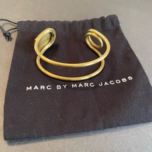 Marc by Marc Jacobs safety pin cuff in gold tone